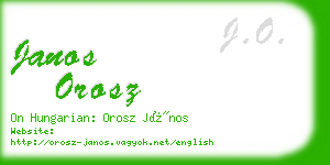 janos orosz business card
